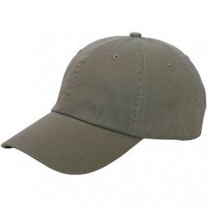 Baseball Caps Low Profile (Unstructured) 100% Organic Cotton Cap Washed - Olive - CD1107TD6EN $25.09