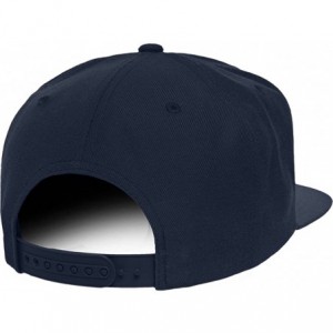 Baseball Caps Flexfit Queen Embroidered Flat Bill Snapback Cap - Navy - CP12IZKQ5GV $34.56