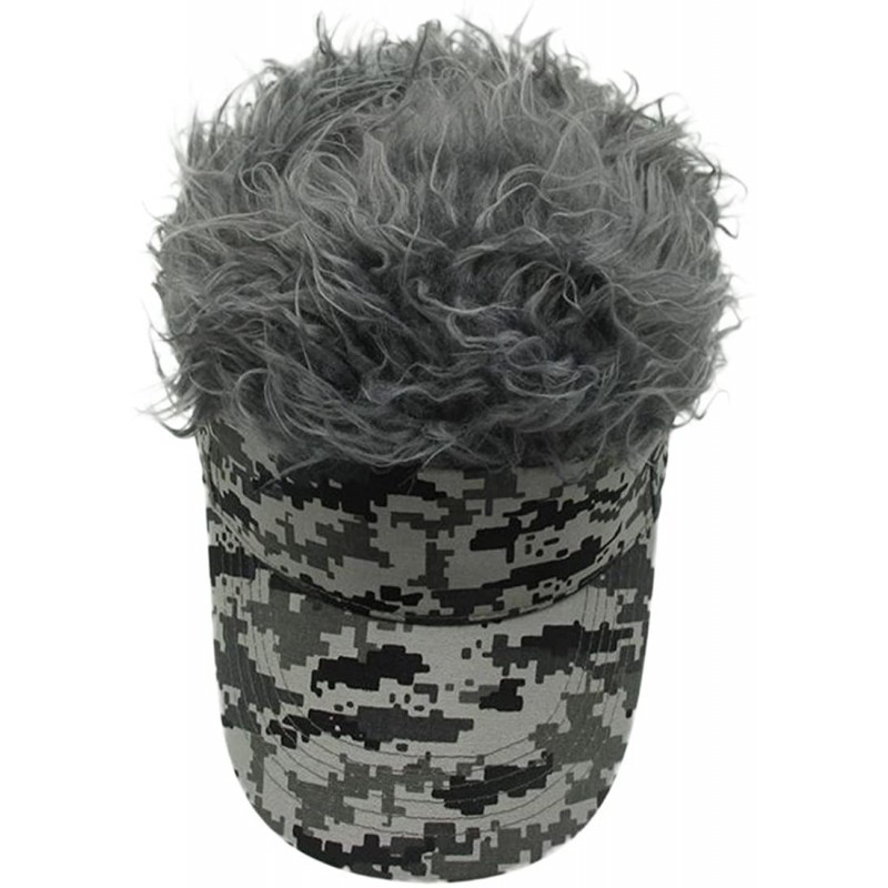 Sun Hats Flair Hair Sun Visor Cap with Fake Hair Wig Baseball Cap Hat - Color5 - CM18DQGZ9EQ $31.87
