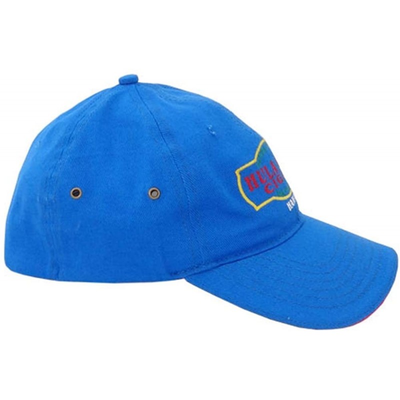 Baseball Caps Cigar Logo Hat with Secret Pocket Closed Back Deluxe - Blue - CN11GG2BSPT $38.86