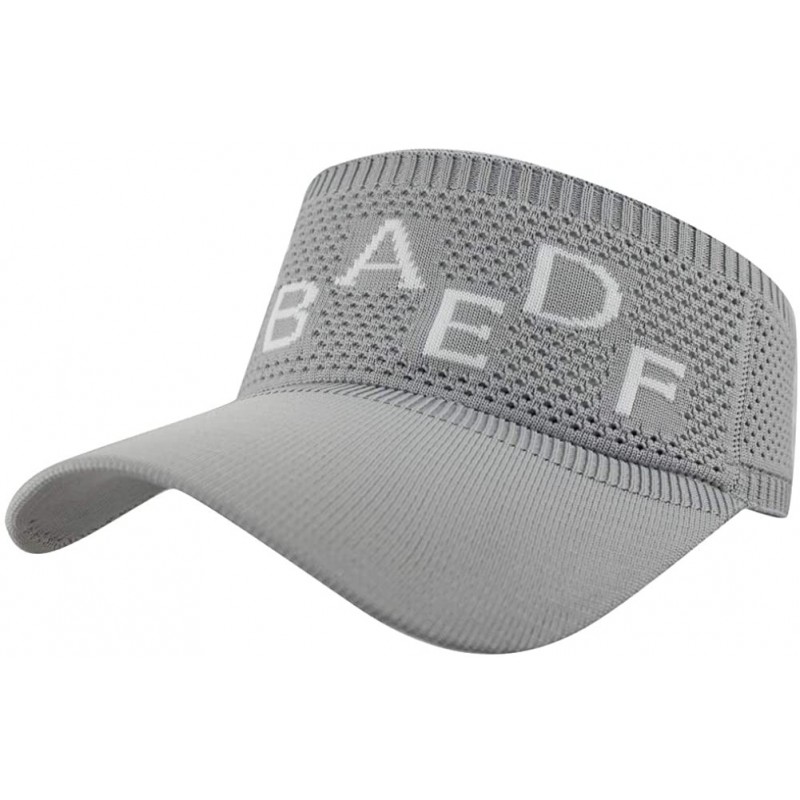 Baseball Caps Womens Summer Quick-Dry Mesh Empty Top Golf Stretchy Sun Baseball Visor Hat Cap - Letters Gray - C118ROXEOSX $1...
