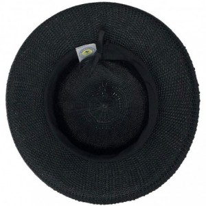 Sun Hats Women's Victoria Sun Hat - Ultra Lightweight- Packable- Broad Brim- Modern Style- Designed in Australia - Black - CY...