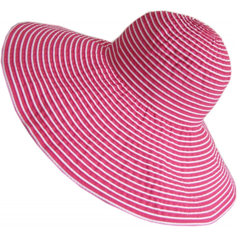 Sun Hats Womens Extra Large 6" Brim Sun Hat ROM-2 - Pink - C111LEJCI8Z $41.71