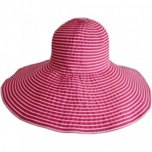 Sun Hats Womens Extra Large 6" Brim Sun Hat ROM-2 - Pink - C111LEJCI8Z $41.71