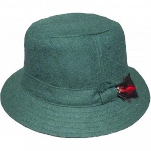 Newsboy Caps Men's Donegal Tweed Original Irish Walking Hat - Green Wool - CX18MD7YK3W $103.19