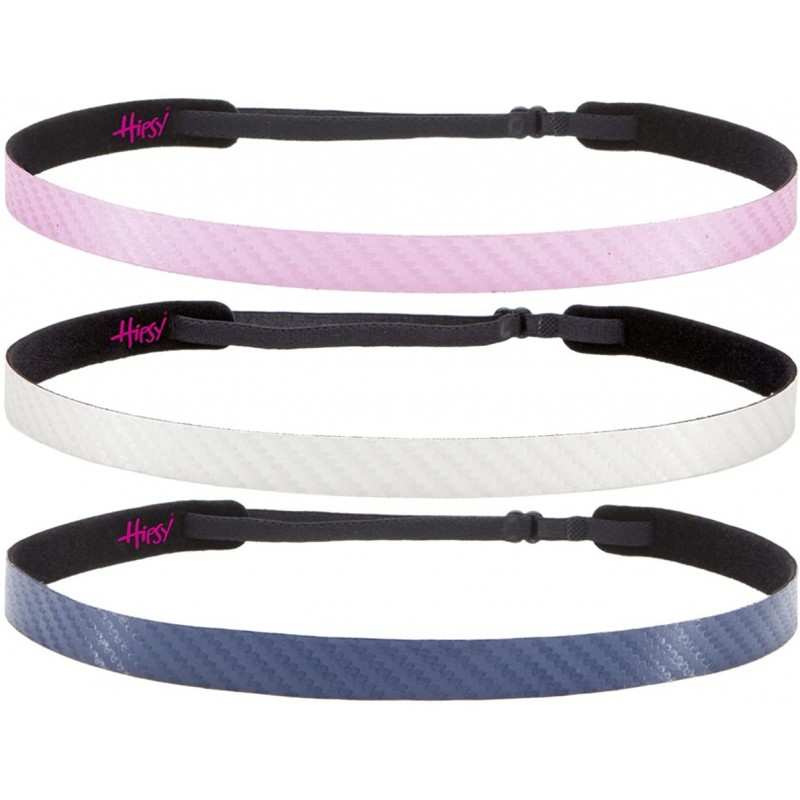 Headbands Women's Adjustable NO Slip Skinny Tech Sport Headband Multi Packs - Navy/White/Pink 3pk - C2185AOCYSS $29.04