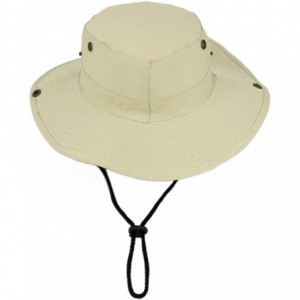 Bucket Hats Summer Sun Hat - Solid Color Boonie Bucket Hat - Cream - CC11ZR0XK89 $33.47