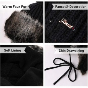 Bomber Hats Womens Winter Trapper Hats Faux Fur Earflap Hunting Hat for Outdoor Ski Snow Cold Weather Warm Fleece Lined - CB1...