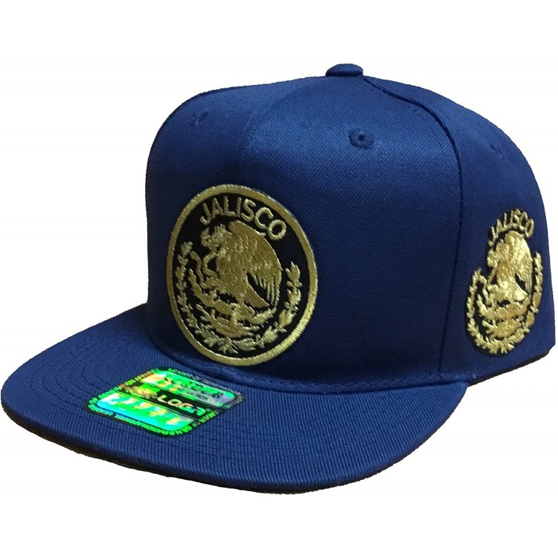 Baseball Caps Jalisco Logo Federal 2 Logos Snapback Hat Navy - CU187E7C7YY $45.41