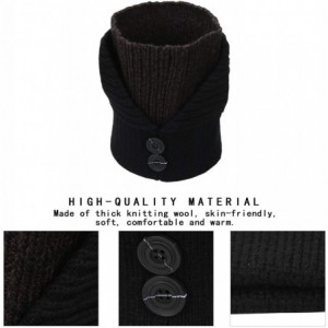 Skullies & Beanies Men's Winter Beanie Hat & Button Scarf & Touchscreen Gloves 3 Pieces Warm Knitted Set for Men - Coffee - C...