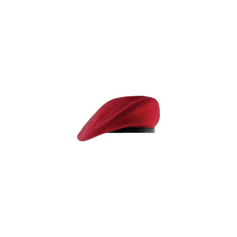 Berets Unlined Beret with Leather Sweatband (7 7/8- Scarlet) - CX11WV00KD1 $30.24