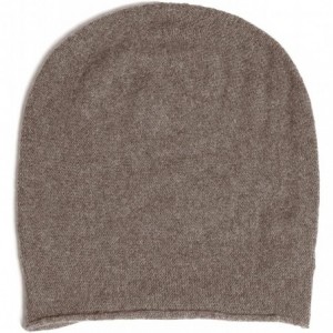 Skullies & Beanies Men's 100% Pure Cashmere Slouchy Beanie - Cappuccino - C718WW82HRY $76.44