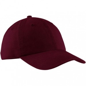 Baseball Caps Port & Company Men's Pigment Dyed Cap - Maroon - CE11QDRXBMF $19.65