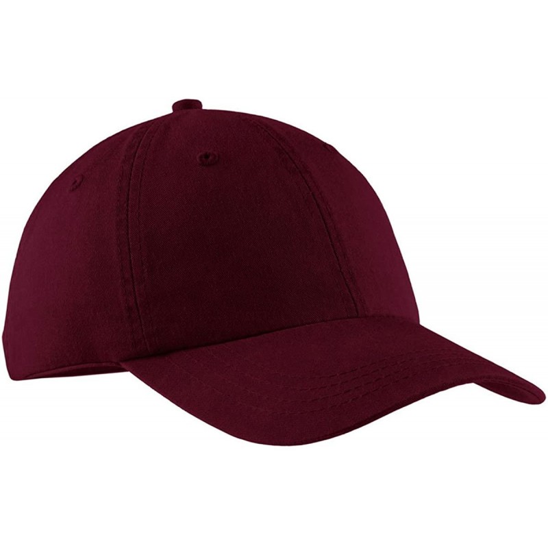 Baseball Caps Port & Company Men's Pigment Dyed Cap - Maroon - CE11QDRXBMF $17.52