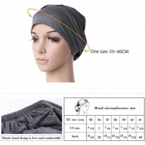Skullies & Beanies Headwrap Cover Sleep Cap for Women Patient Chemo Scarf Soft Stretch Breathable - 99047_darkgrey - C218IHGU...
