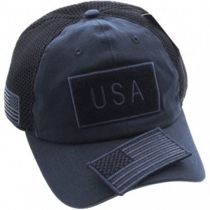 Baseball Caps American USA Flag Mesh Tactical Cap Military Embroidered Hat w/Side Reverse Flag - Grey - Solid - CV18Q0C748D $...