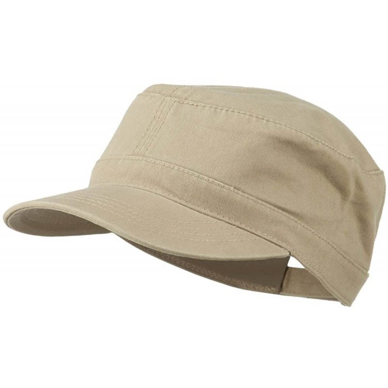 Baseball Caps Garment Washed Adjustable Army Cap - Khaki - CS11UU76EK5 $21.11