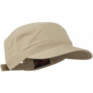 Baseball Caps Garment Washed Adjustable Army Cap - Khaki - CS11UU76EK5 $21.11