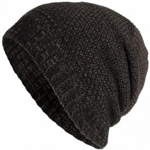 Skullies & Beanies Women's Solid Color Wool Knit Hats Earmuffs Parent-Child Caps - Black7 - CG18I74UT2Z $7.06