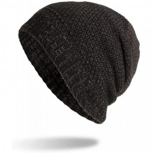 Skullies & Beanies Women's Solid Color Wool Knit Hats Earmuffs Parent-Child Caps - Black7 - CG18I74UT2Z $17.88