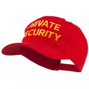 Baseball Caps Private Security Embroidered Cap - Red - C311HVOD0IJ $45.26