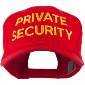 Baseball Caps Private Security Embroidered Cap - Red - C311HVOD0IJ $40.30