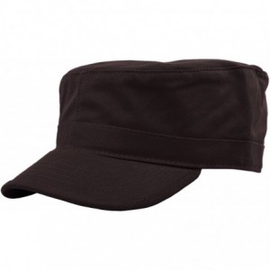 Baseball Caps Daily Wear Men's Army Cap- Cadet Military Style Hat - Brown - CO184UINSRR $20.85