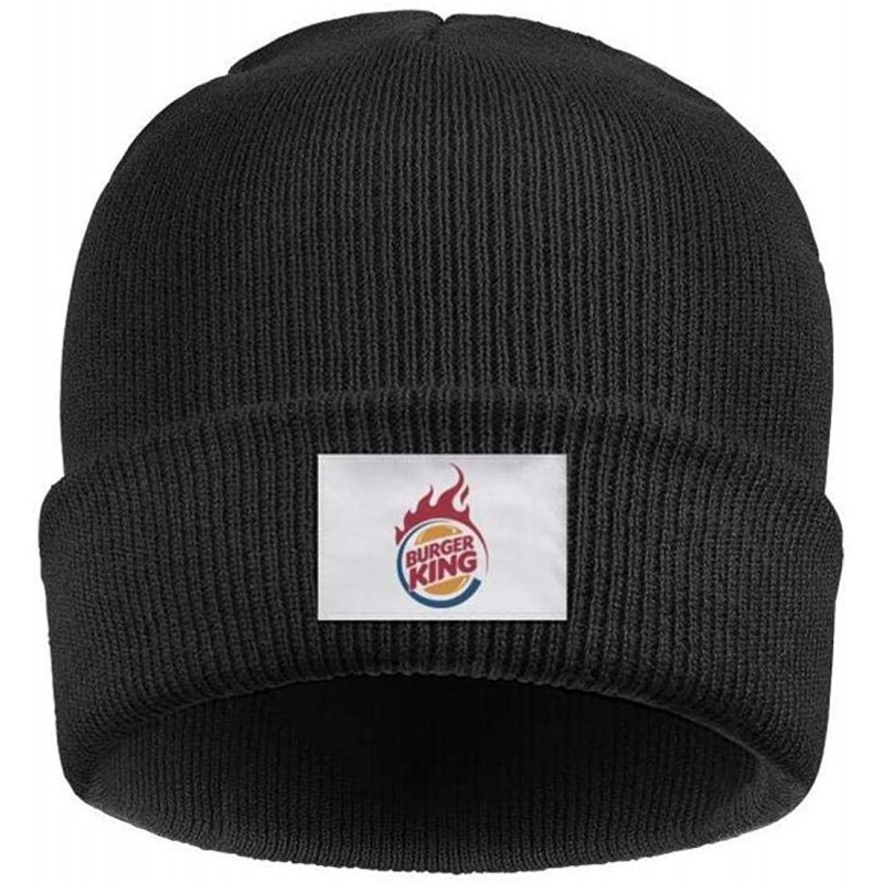 Skullies & Beanies Headwear for Mens Womens Slouch Burger-King-Logo- Solid Color Knit Hat - Burger King Logo-5 - CA18YSOKS54 ...