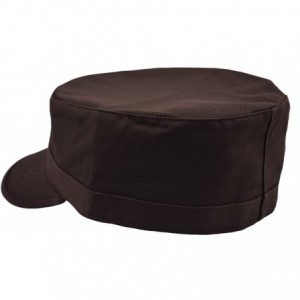 Baseball Caps Daily Wear Men's Army Cap- Cadet Military Style Hat - Brown - CO184UINSRR $20.35