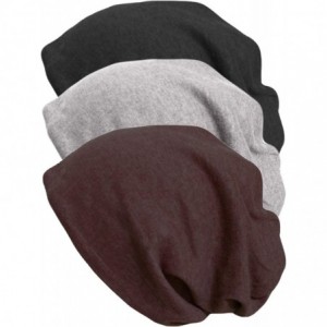 Skullies & Beanies Men's Women's Soft Slouchy Beanie Cap Pack of 3 - Pack F - CP12NQYTZNA $31.30