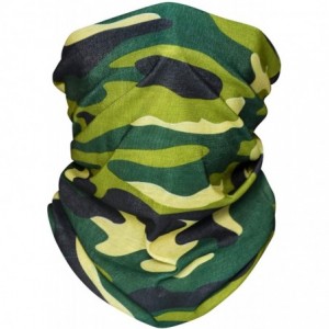 Balaclavas Bandana Cloth Face Mask Washable Face Covering Neck Gaiter Dust Mask - Camo - Green/Yellow - CC1992OLIH6 $19.91