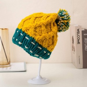 Skullies & Beanies Patchwork Beanies Slouchy Comfortable - Yellow - CH192SG73TH $17.39