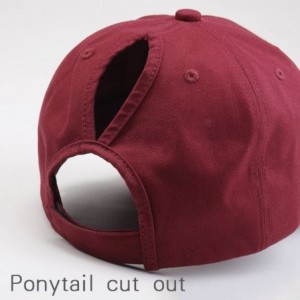 Baseball Caps Womens Messy High Bun Mesh Baseball Cap Ponytail Hat Adjustable Cotton Trucker Baseball Cap Dad Hat - CF18CZ695...