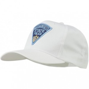 Baseball Caps Massachusetts State Police Patch Cap - White - CC11RNPMCQH $42.04