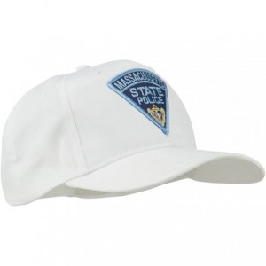 Baseball Caps Massachusetts State Police Patch Cap - White - CC11RNPMCQH $46.46