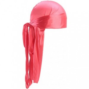 Sun Hats Unisex Silk Polyester Bandanna hat Sun hat- durag rag tailband Headgear Gift Trend Hair Band - Watermelon Red - CW18...