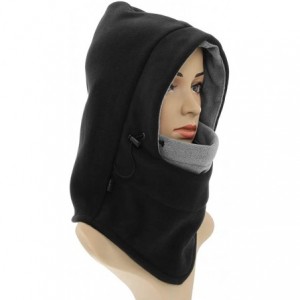 Balaclavas Thermal Warm Fleece Balaclava Hood Veil Wind Proof Stopper Mask Hats - Black&grey - C5129V45133 $19.81