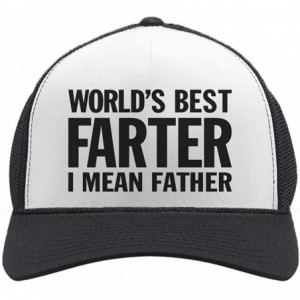 Baseball Caps World's Best Farter- I Mean Father Funny Gift for Dads Cool Trucker Hat Mesh Cap - Black/White - CQ182WCKRS2 $1...