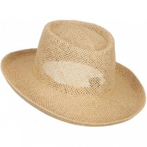 Sun Hats Gambler Shape Toyo Hat - Natural - C812ENSC8KB $75.32