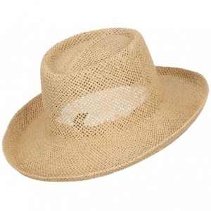 Sun Hats Gambler Shape Toyo Hat - Natural - C812ENSC8KB $75.32