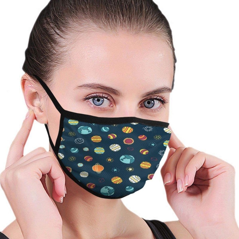 Balaclavas Colorful Dog Paw Print Black Washable Face Mask with Adjustable Straps Mask for Kids Man and Woman - 5 Black - CH1...
