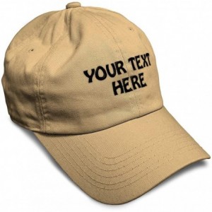 Baseball Caps Soft Baseball Cap Custom Personalized Text Cotton Dad Hats for Men & Women - Khaki - C218DM8UDUQ $33.07