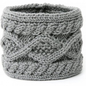 Cold Weather Headbands Women's Chunky Cable Knitted Turban Headband Ear Warmer Head Wrap - 6 Grey - C0186W47WCE $25.13