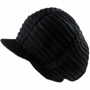 Skullies & Beanies 100% Cotton Classic Rasta Slouchy Ribbed Beanie Hats - Black/Brim - CU12IS13SQH $42.17