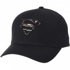 Baseball Caps Superman Shield Baseball Cap Camouflage Pattern Cotton Hat AC11016 - Black - CV18E5CZN8Q $20.32