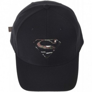 Baseball Caps Superman Shield Baseball Cap Camouflage Pattern Cotton Hat AC11016 - Black - CV18E5CZN8Q $48.27