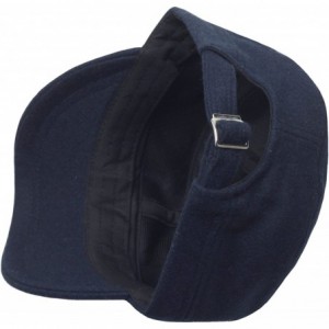 Baseball Caps A108 Wool Winter Warm Simple Design Club Army Cap Cadet Military Hat - Blue - C4126N3HKEX $43.13