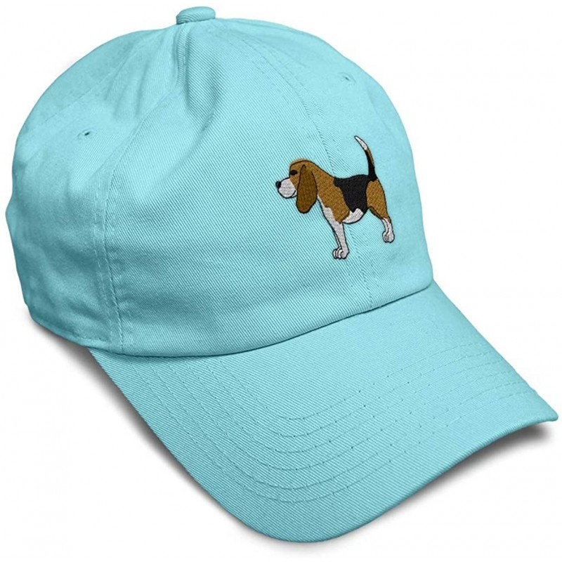 Baseball Caps Custom Soft Baseball Cap Beagle B Embroidery Dad Hats for Men & Women - Mint - C318SIMQZLM $27.04