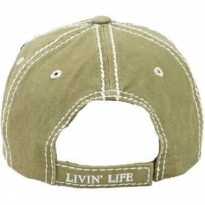 Baseball Caps Vintage Ball Caps for Women Mama Bear Dog Mom Washed Cap - Livin' Life Somewhere- Khaki - CJ18ZYEAW9W $31.95