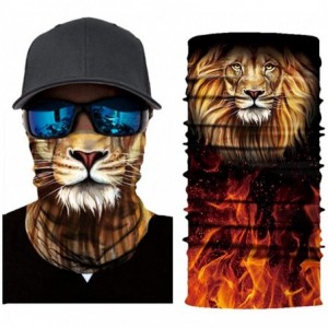 Balaclavas Lion Print Face Mask- Rave Bandana- Neck Gaiter- Scarf- Summer Balaclava for Dust Wind UV Protection - Anb - C7197...